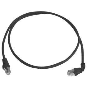 Telegärtner 100008021 RJ45 síťové kabely, propojovací kabely CAT 6A S/FTP 1.0 m černá samozhášecí, S průchodkou chránící proti zlomení 1 ks