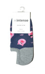 Dámské vzorované ponožky Intenso 1818 Cotton 35-40 grafit 38-40