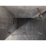 MEXEN/S - Lunar-F sprchový kout skládací dveře levá 75 x 70, transparent, różowe złot 836-075-070-60-00-L