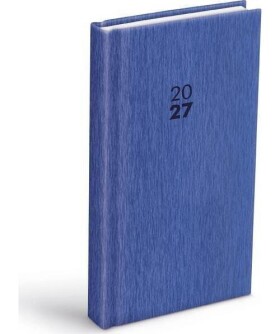 Diář 2027 D802 PU modrý 90x170mm