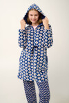 Vamp - Župan s kapucí s potiskem Country Calico 21414 - Vamp blue print xl