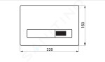 SANELA - Příslušenství Elektronické ovládací tlačítko splachování WC, do rámu SLR 21, bílá SLW 02A