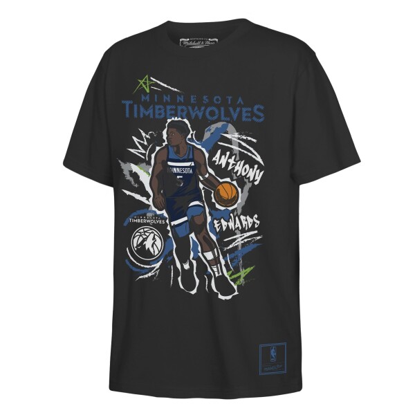 Mitchell & Ness Dětské tričko Minnesota Timberwolves NBA Anthony Edwards Chalked Up T-Shirt Černá (YOUTH)
