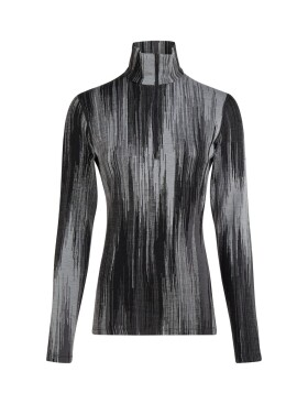 ICEBREAKER Wmns 260 Vertex LS Half Zip Peak AOP, Black/Obsidian/Alloy/J (vzorek) velikost: S