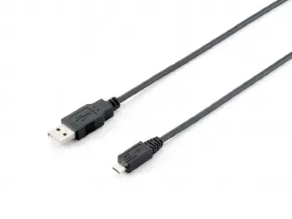 Equip 1 m černý / USB kabel / USB-A na Micro-USB B / USB 2.0 / 480 Mbit/s (128594)