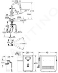 GROHE - Blue Professional Dřezová baterie s chladicím zařízením a filtrací, výsuvná sprška, chrom 31325002