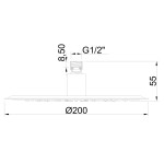 INVENA - Hlavová sprcha ECO OXY 20 EXE SC-D1-017-Q