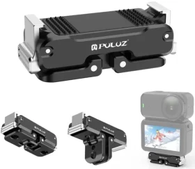 PULUZ Magnetický kovový držák pro DJI Osmo Nano černý / Držák / Magnetický / Hliník / 1/4" a studená patka (PU794B)