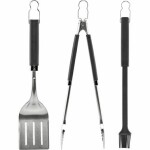 Weber 6764 / Set 3 ks grilovacího náčiní / Kleště obracečka štětec (6764)