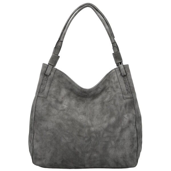 Trendy dámská koženková kabelka na rameno Sheryl, šedá