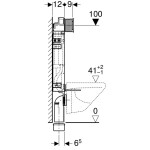 GEBERIT - Kombifix Předstěnová instalace pro závěsné WC, výška 1,08 m 110.300.00.5