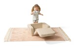 SHAPPY SHAPPY Dětské rozkládací pěnové křeslo LUMI TEDDY Barva: Light Beige