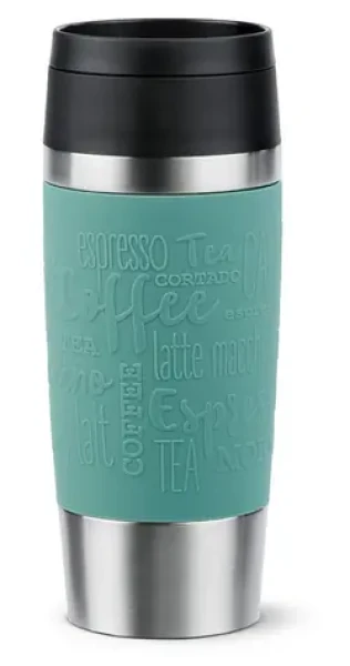 Emsa TRAVEL MUG Classic petrolová / Cestovní termohrnek / 0,36 l / nerezová ocel (N2021000)