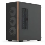 Aerocool D501A-G-BK-V2 černá, dřevo / Skříň / Midi Tower / ATX / Mesh / 2x USB-A 3.2 / 1x USB-C / RGB / bez zdroje (ACCM-DS01043.11)