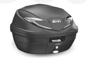 B360Nt2 kufr Givi černý (Monolock s vlastní plotnou) s čirými odrazkami, objem 39 ltr.