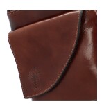 Luxusní dámská kožená crossbody kabelka Sweara, hnědá
