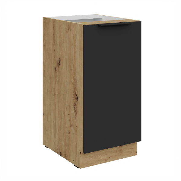 Spodní skříňka Aria 40 D 1F BB Barva korpusu: Dub artisan, Barva dvířek: BL - Black AFM
