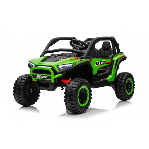 Mamido Elektrické autíčko Buggy UTV KCK 4x4 zelené 24V | 800W | 50 kg | EVA | LED | 2,4Ghz | ECO kůže