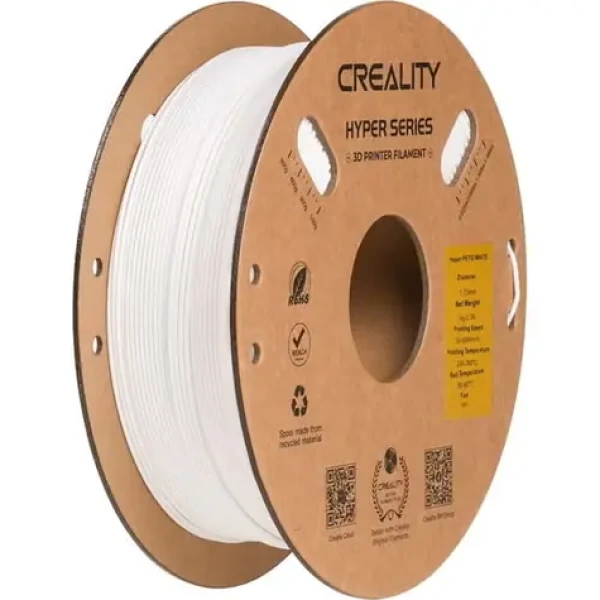 Creality Filament Hyper PETG bílá / Struna pro 3D tiskárnu / Hyper PETG / 1,75 mm / 1 kg (3301030040)
