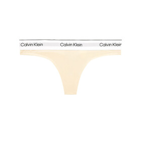 Dámská tanga Modern Cotton Nat QF7050E-ACK - Calvin Klein L