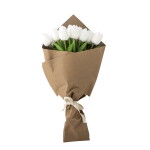 Bloomingville Umělá kytice Tulip Bouquet White 32 cm, bílá barva, multi barva, plast