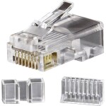 Intellinet 502344 Intellilnet 100ks Cat6 modulární zástrčky RJ45 UTP, 2-bodový žíla kontakty pro dráty 100 adaptér pro Beche 502344 krimpovací kontakt Počet