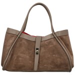 Módní dámská kožená kabelka na rameno Eris, tmavě hnědá