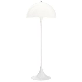Louis Poulsen Stojací lampa Panthella Opal White, bílá barva, kov, plast