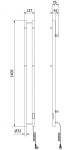 MEXEN - Pino elektrický věšák na ručníky 1405 x 137 mm, 150 W, bílá W301-1405-137-00-20