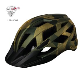 Přilba R2 LUMEN JUNIOR ATH20A2, barva tmavě zelená/tmavě zlatá, velikost S (velikost S 52-56 cm)
