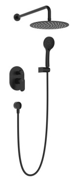 Rubineta - OLO+ULTRA-2F BLACK, podomítkový sprchový set včetně příslušenství OLBA625057