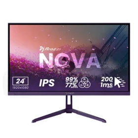 23.8" Arozzi Nova fialová / Monitor / IPS / Full HD / 200Hz / 1ms / DP+HDMI (AZ-NO-24T1K200-PP)