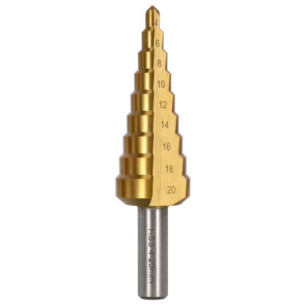 Vrták stupňovitý HSS RP 4- 20 mm, STALCO PERFECT