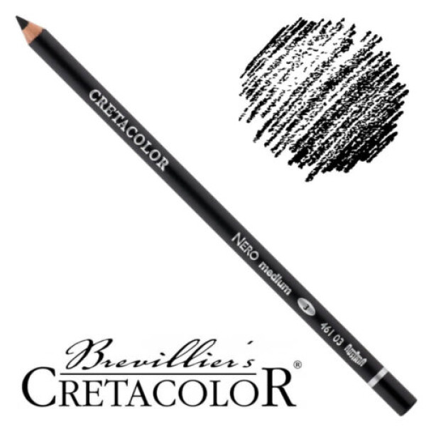 Cretacolor Nero olejový uhel v tužce střední