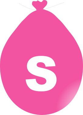Balónek písmeno S růžové balonky.cz Balónek písmeno S růžové balonky.cz