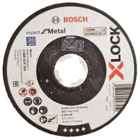 Bosch Ploché řezné kotouče Expert for Metal systému X-LOCK, 125×2,5×22,23 A 30 S BF, 125 mm, 2,5 mm