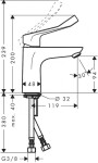 HANSGROHE - Focus Umyvadlová baterie, chrom 31915000