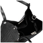 Luxusní dámská kožená kabelka na rameno Cynthia, černá