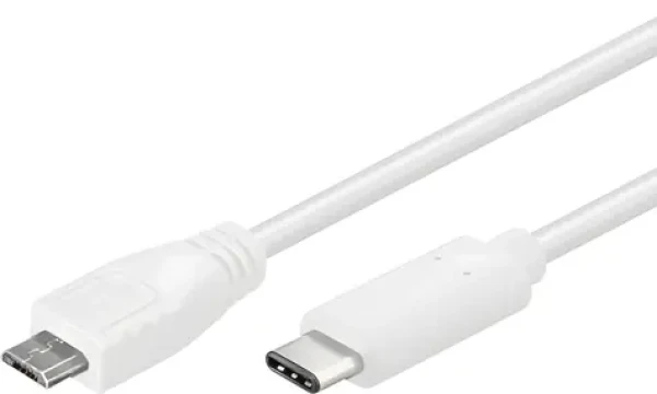 PremiumCord Kabel USB-C - Micro USB bílý / Kabel / USB 2.0 / 0,6 m (ku31cb06w)
