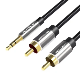 Vention BCFBD 3,5mm jack-2xRCA černá / Audio kabel / 0,5 m / pozlacený konektor (BCFBD)