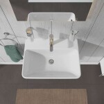 DURAVIT - ME by Starck Umyvadlo 60x46 cm, s přepadem, s otvorem pro baterii, bílá 2335600000