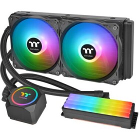 THERMALTAKE Floe RC240 CPU Memory černá / AIO vodní chladič CPU / 2x 120 mm / 1500 RPM @ 28.2 dB / 59.28 CFM (CL-W271-PL12SW-A)