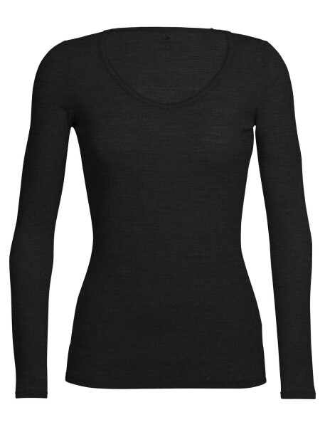 Dámské merino triko dlouhý rukáv ICEBREAKER Wmns Siren LS Sweetheart, Black velikost: M