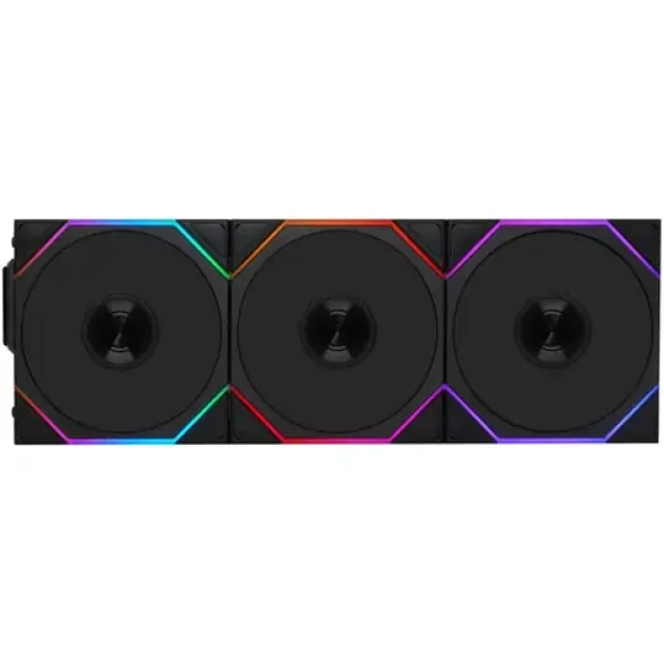 Lian Li UNI FAN TL Wireless Fan 3ks černá / 120mm / Fluid Dynamic Bearing / 33 dB @ 2600 RPM / 90.1 CFM / 4-Pin PWM (12TL1W3B)