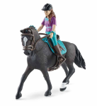 Schleich® Horse Club 42541 Hnědovláska Lisa s pohyblivými klouby na koni