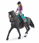 Schleich® Horse Club 42541 Hnědovláska Lisa pohyblivými klouby na koni