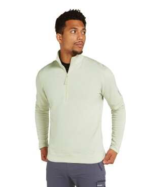 ICEBREAKER Mens 360 Realfleece Elem LS Half Z, Ashen (vzorek) velikost: M