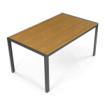 Zahradní stůl, kov, polywood, hnědá, AZT-S1215 OAK