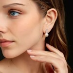Stříbrné náušnice Selma - 9 mm perla, MOISSANITE + CERTIFIKÁT, Stříbrná Bílá certifikát GRA, hadřík na čištění stříbra, dárková krabička