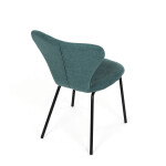 Židle jídelní, modrá látka, nohy černý kov